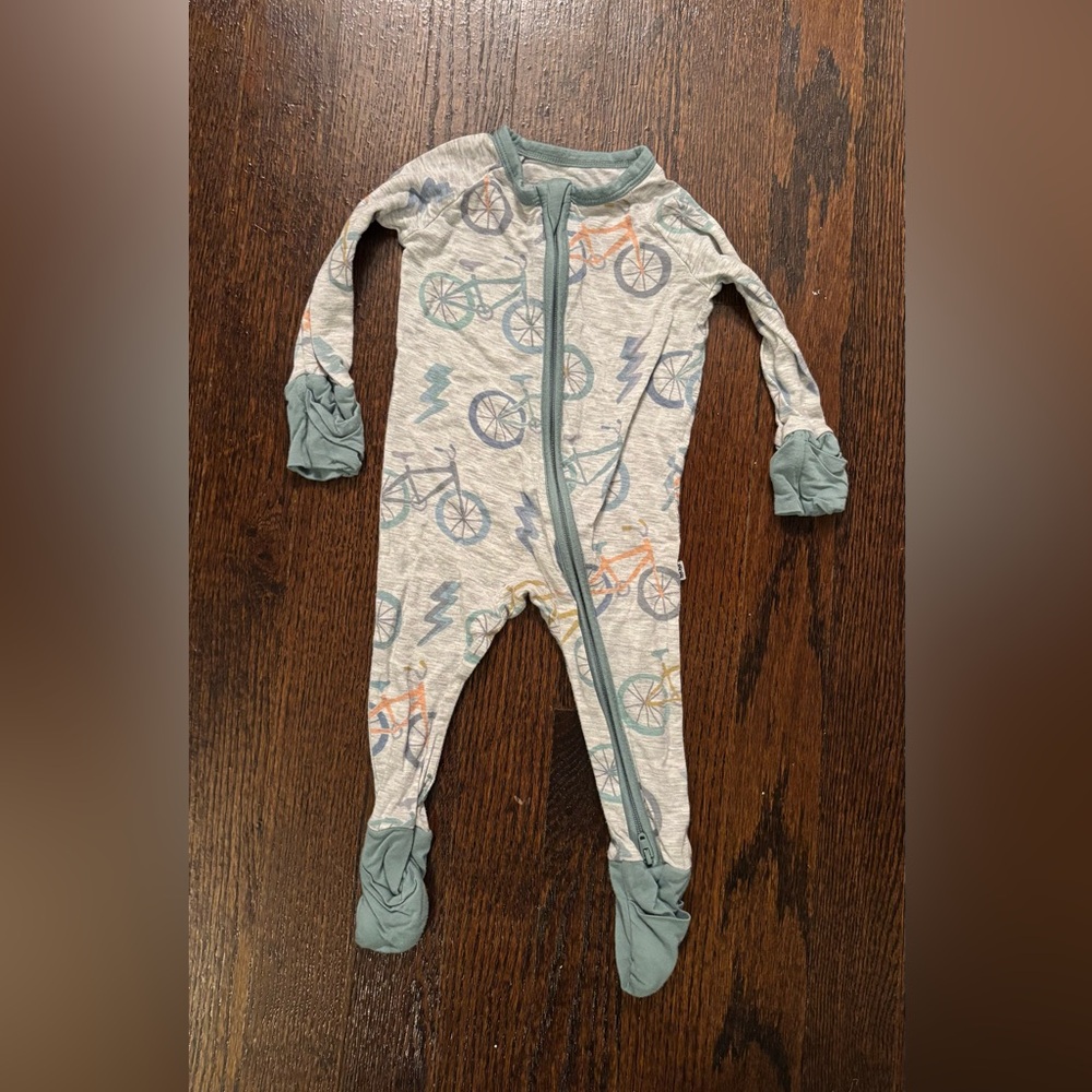 Little Sleepies Multicolor Bicycle Print One Piece